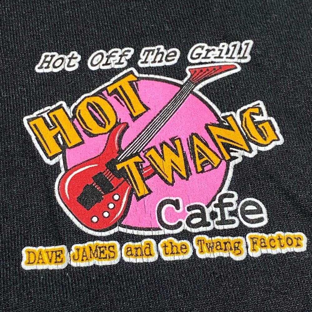 Dave James and the Twang Factor Black shirt size Large dated 2001